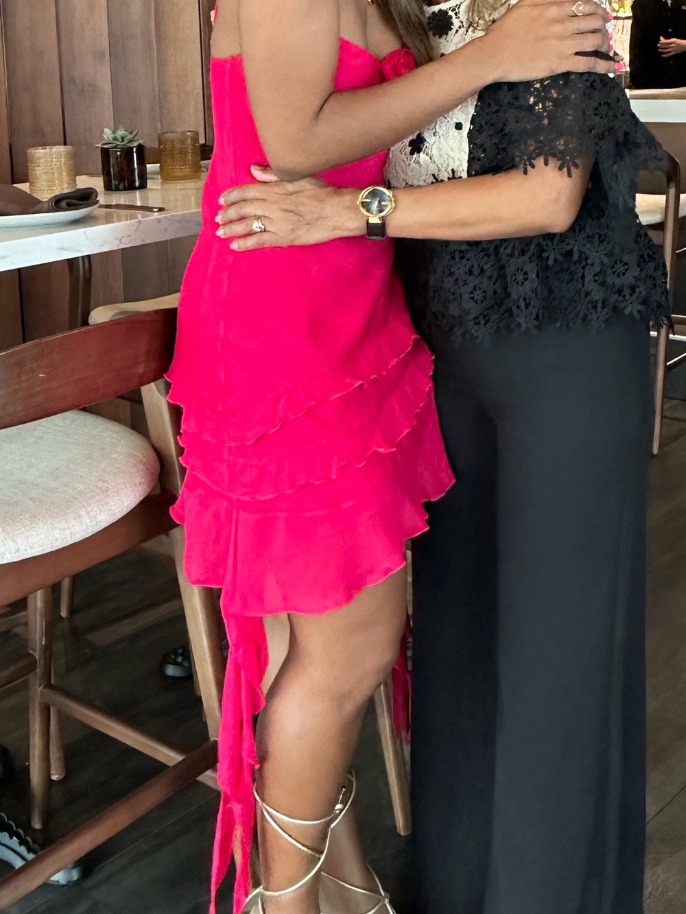 Zara Hot Pink Ruffled Mini Dress - Picture 4 of 6